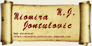 Miomira Jontulović vizit kartica
